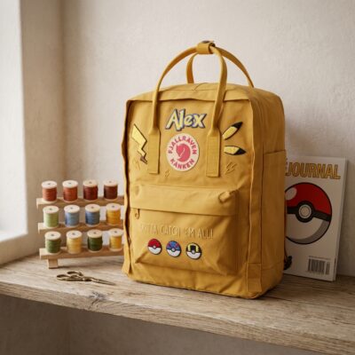 Pokemon Fjallraven Kanken Hand-Embroidered Backpack