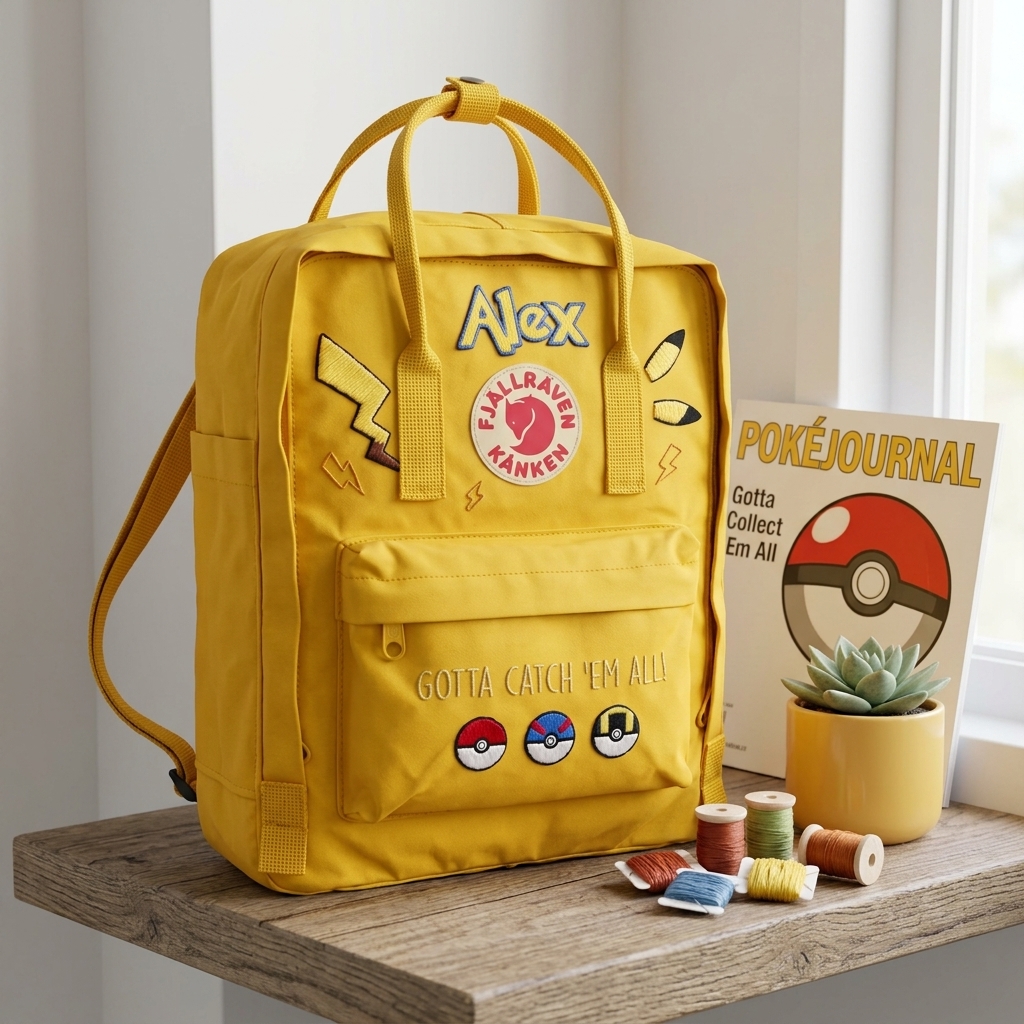 Pokemon Fjallraven Kanken Hand-Embroidered Backpack - Image 7
