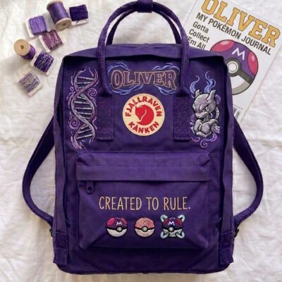 Pokemon Fjallraven Kanken Hand-Embroidered Backpack