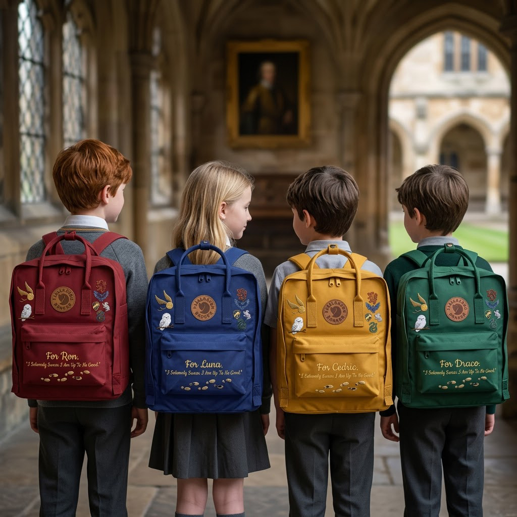 Harry Potter Fjallraven Kanken Hand-Embroidered Backpack - Image 5