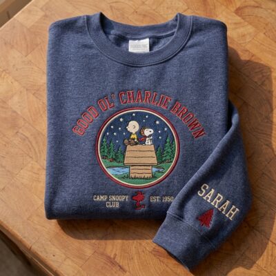 Custom Embroidered Snoopy T-Shirt, Sweatshirt, Hoodie