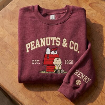Custom Embroidered Snoopy T-Shirt, Sweatshirt, Hoodie