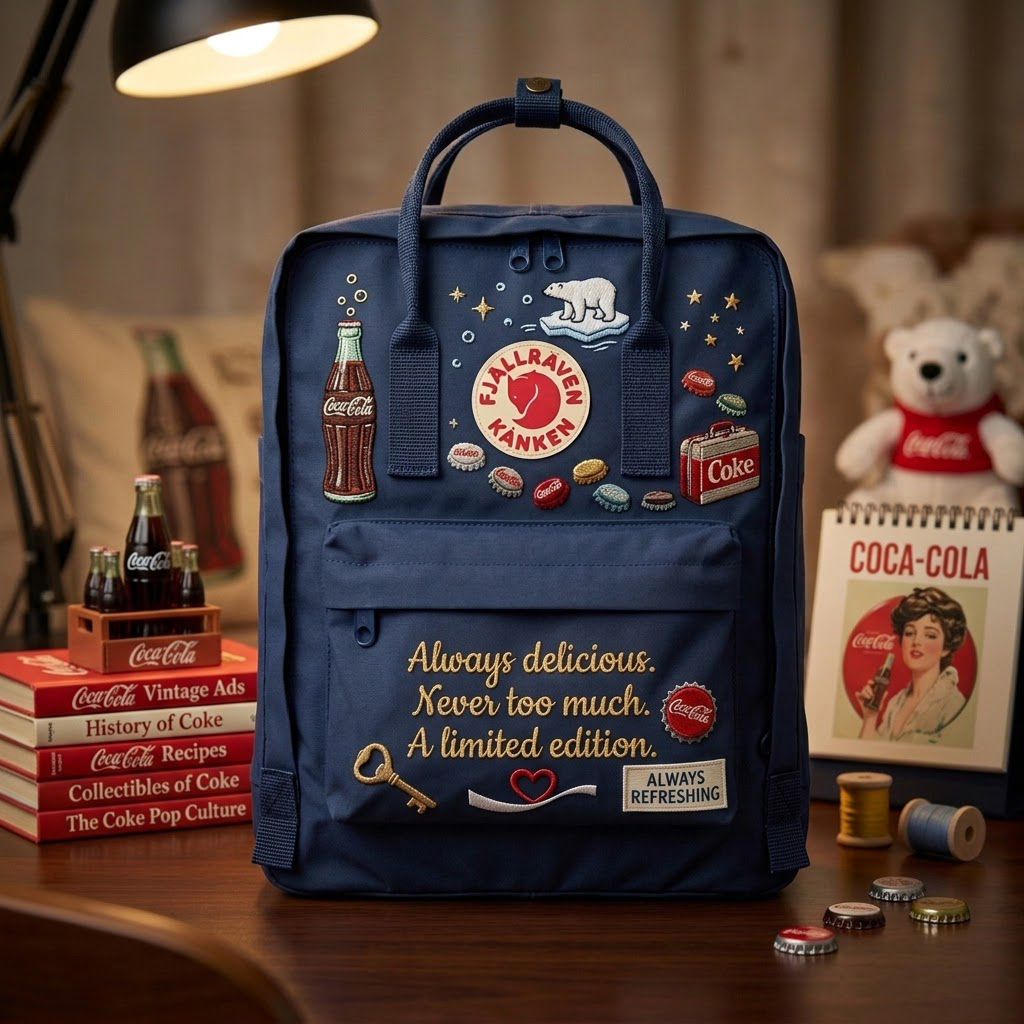Coca-cola Fjallraven Kanken Hand-Embroidered Backpack - Image 6
