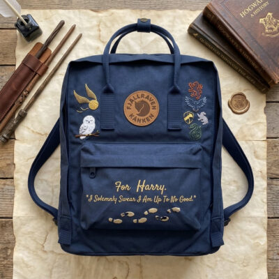 Harry Potter Fjallraven Kanken Hand-Embroidered Backpack