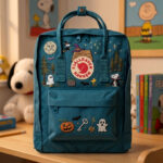 Snoopy - Halloween Fjallraven Kanken Hand-Embroidered Backpack
