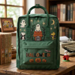 Snoopy - Halloween Fjallraven Kanken Hand-Embroidered Backpack