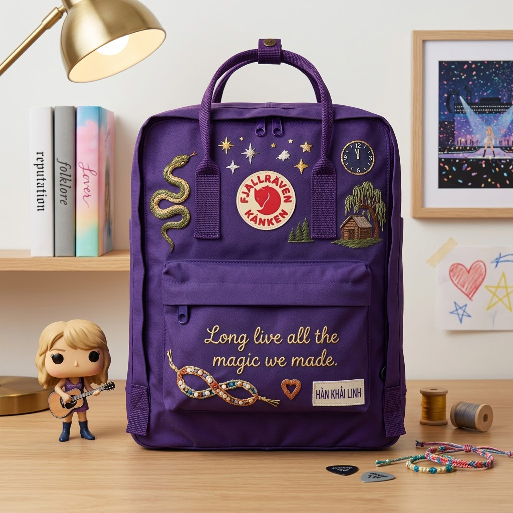 Taylor Swift Fjallraven Kanken Hand-Embroidered Backpack - Image 6