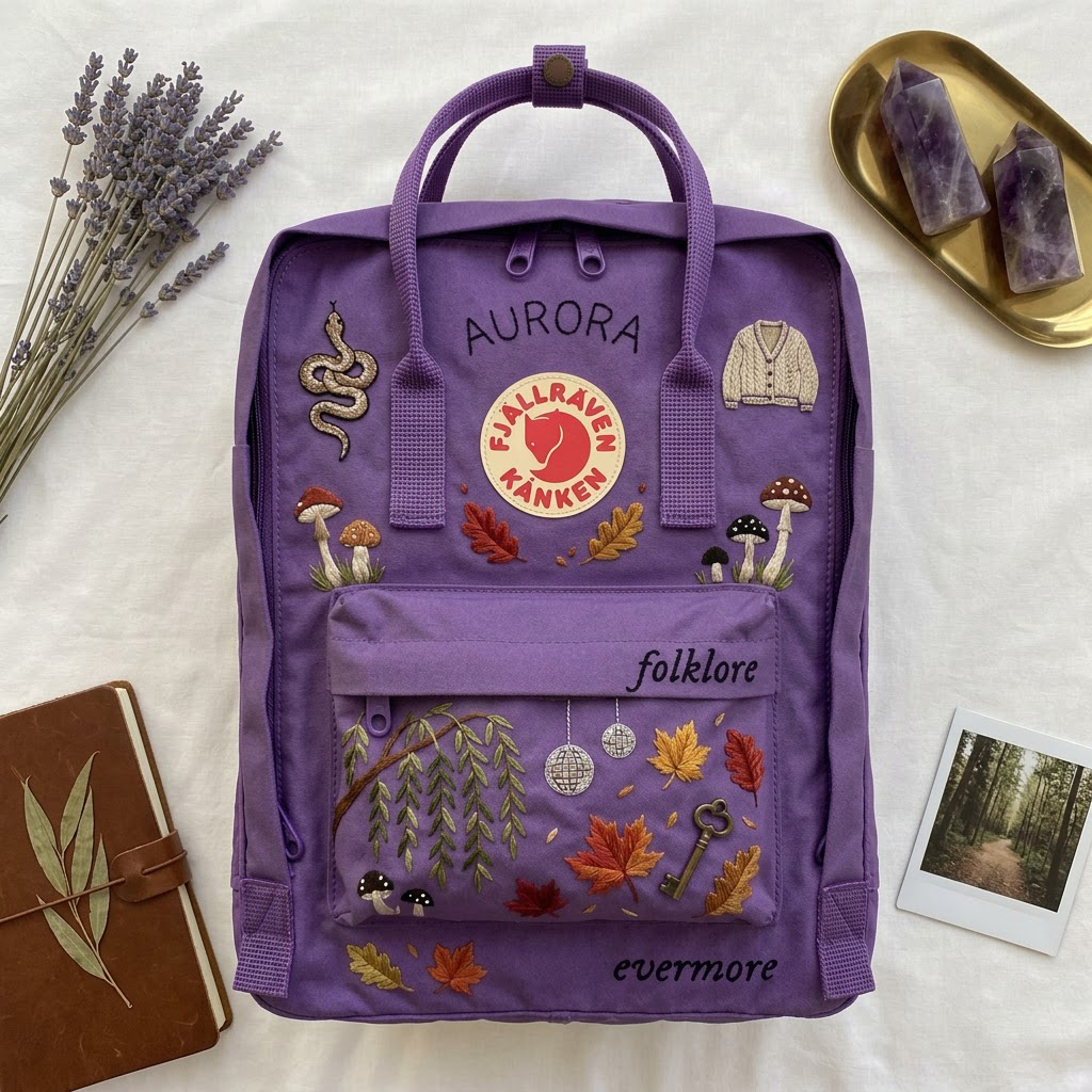 Taylor Swift Fjallraven Kanken Hand-Embroidered Backpack - Image 6