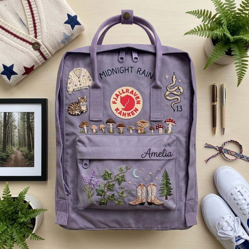 Taylor Swift Fjallraven Kanken Hand-Embroidered Backpack - Image 3