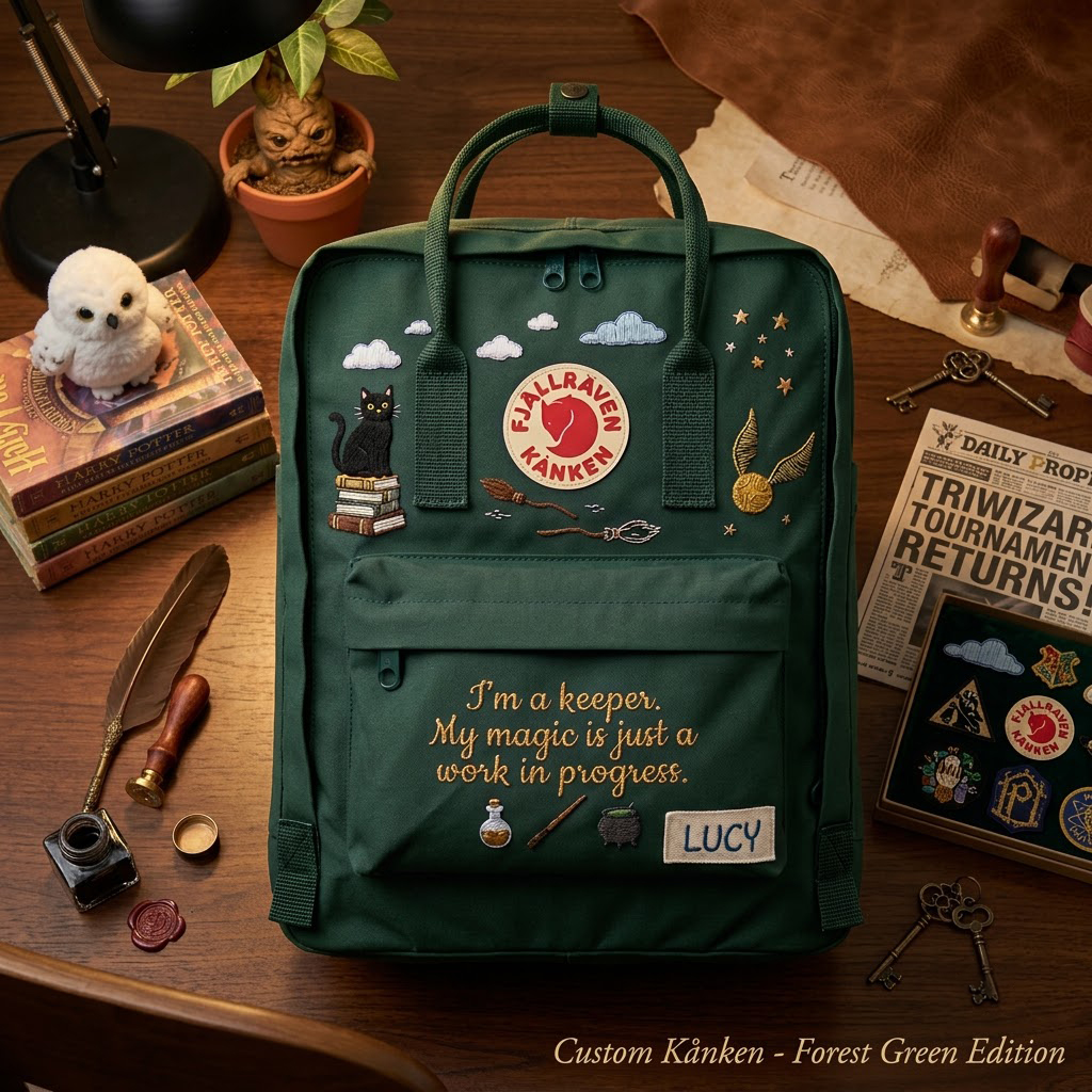 Harry Potter Fjallraven Kanken Hand-Embroidered Backpack - Image 3