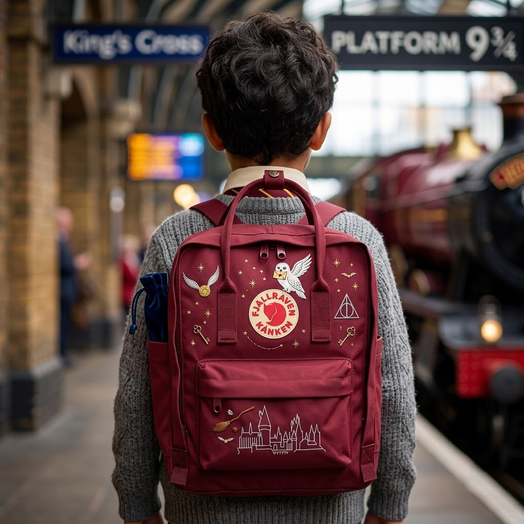 Harry Potter Fjallraven Kanken Hand-Embroidered Backpack - Image 5