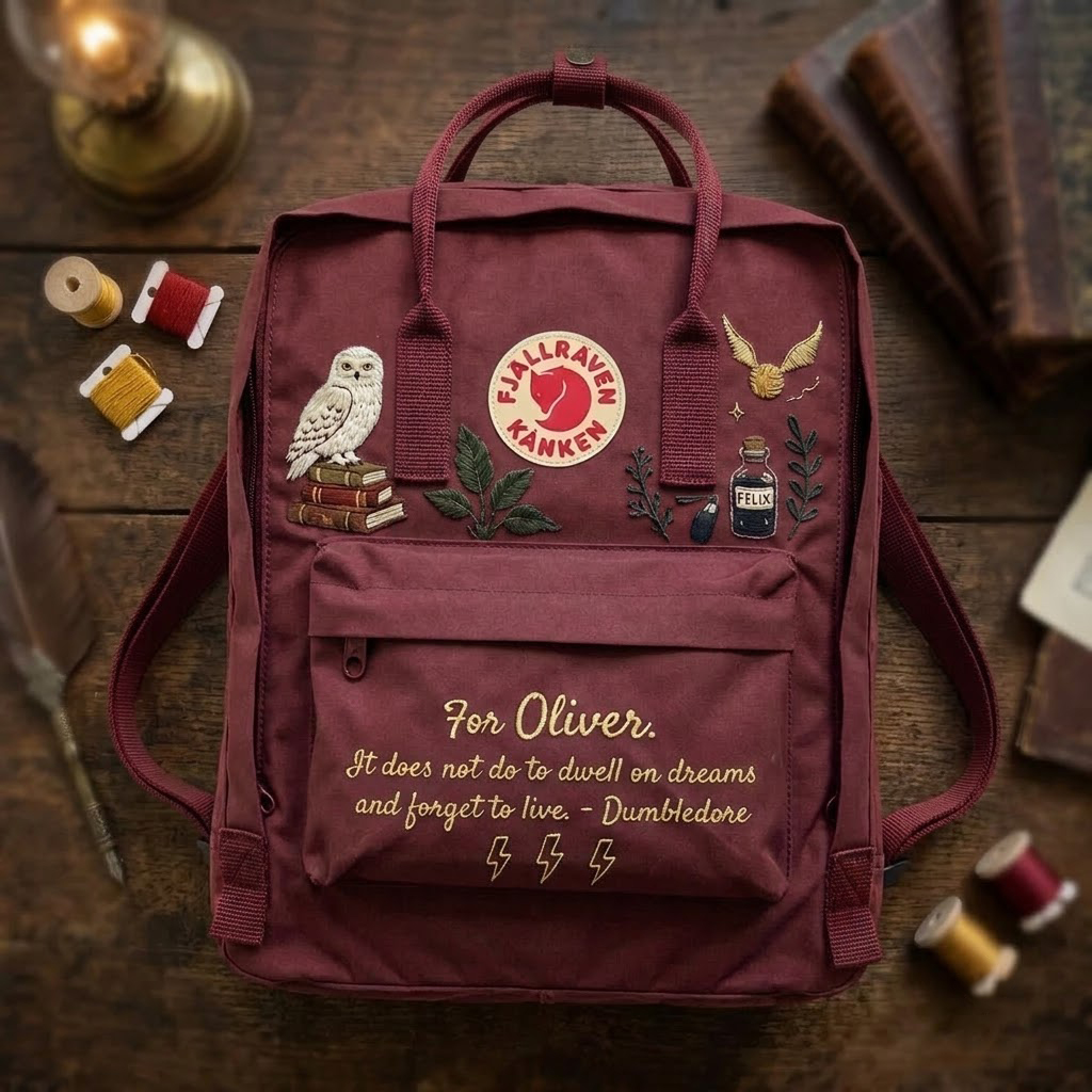 Harry Potter Fjallraven Kanken Hand-Embroidered Backpack - Image 5
