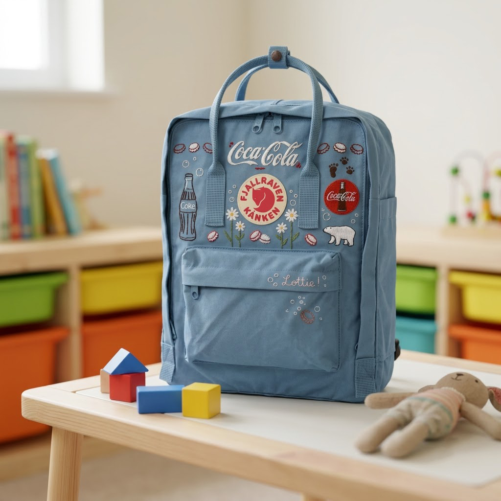 Coca-cola Fjallraven Kanken Hand-Embroidered Backpack - Image 5