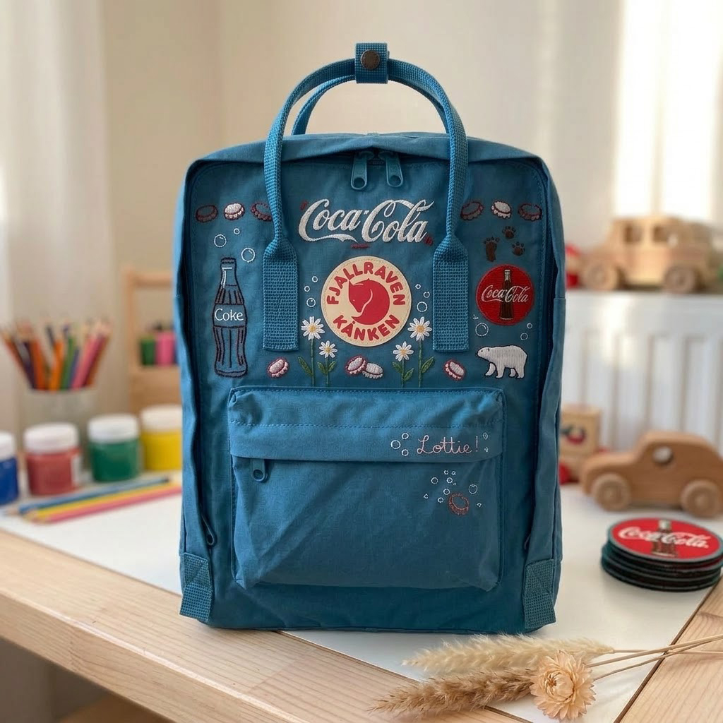 Coca-cola Fjallraven Kanken Hand-Embroidered Backpack - Image 4
