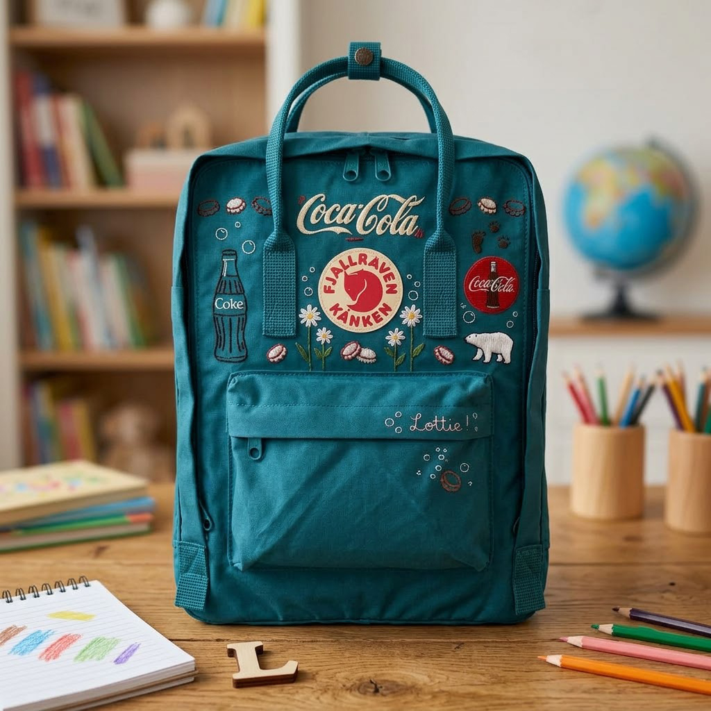 Coca-cola Fjallraven Kanken Hand-Embroidered Backpack - Image 3