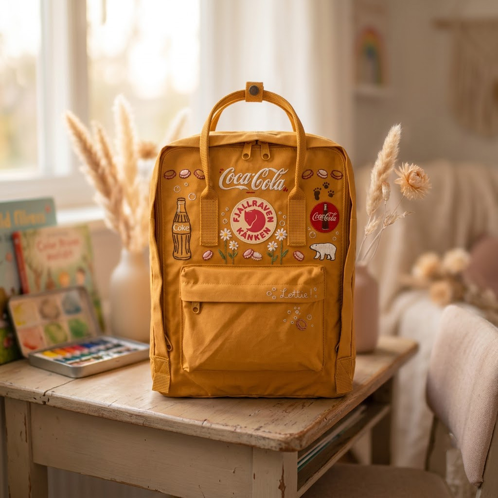 Coca-cola Fjallraven Kanken Hand-Embroidered Backpack
