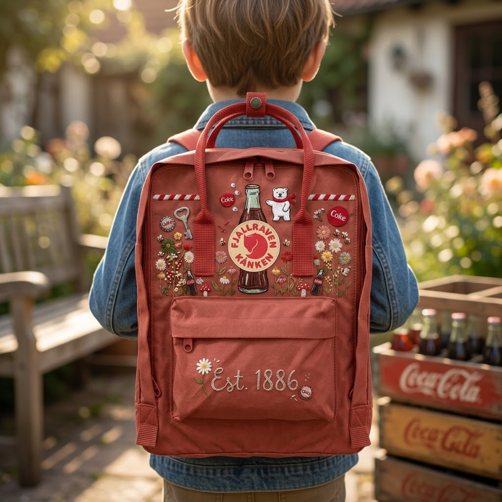 Coca-cola Fjallraven Kanken Hand-Embroidered Backpack - Image 3