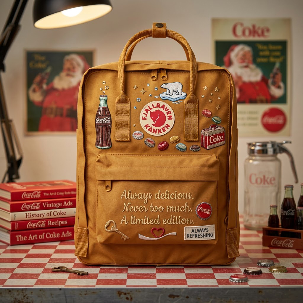 Coca-cola Fjallraven Kanken Hand-Embroidered Backpack - Image 3
