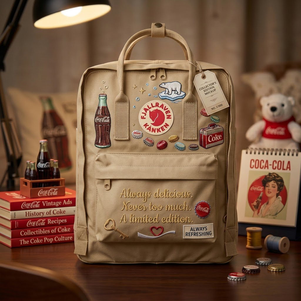 Coca-cola Fjallraven Kanken Hand-Embroidered Backpack - Image 4