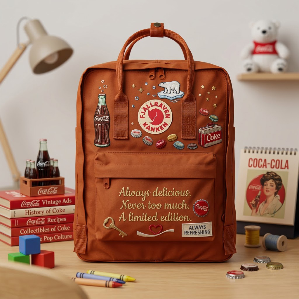 Coca-cola Fjallraven Kanken Hand-Embroidered Backpack - Image 5