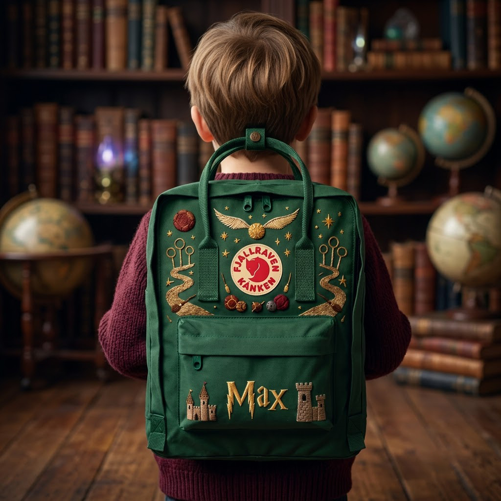 Harry Potter Fjallraven Kanken Hand-Embroidered Backpack - Image 6