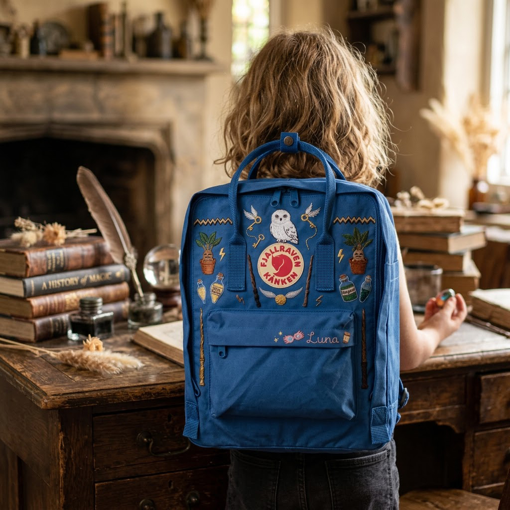 Harry Potter Fjallraven Kanken Hand-Embroidered Backpack - Image 5