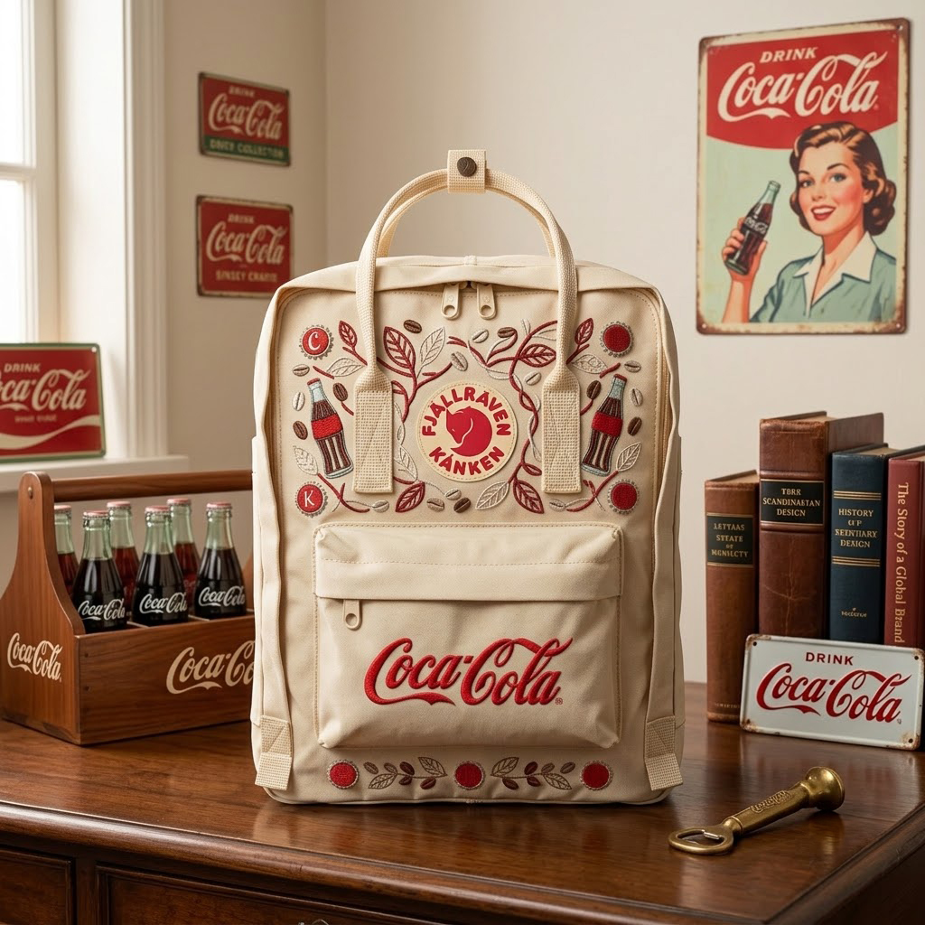 Coca-cola Fjallraven Kanken Hand-Embroidered Backpack - Image 4