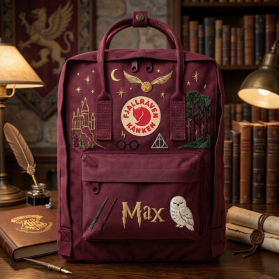Harry Potter Fjallraven Kanken Hand-Embroidered Backpack