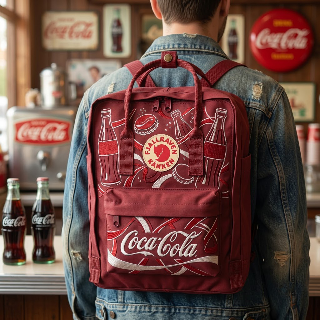 Coca-cola Fjallraven Kanken Hand-Embroidered Backpack - Image 4