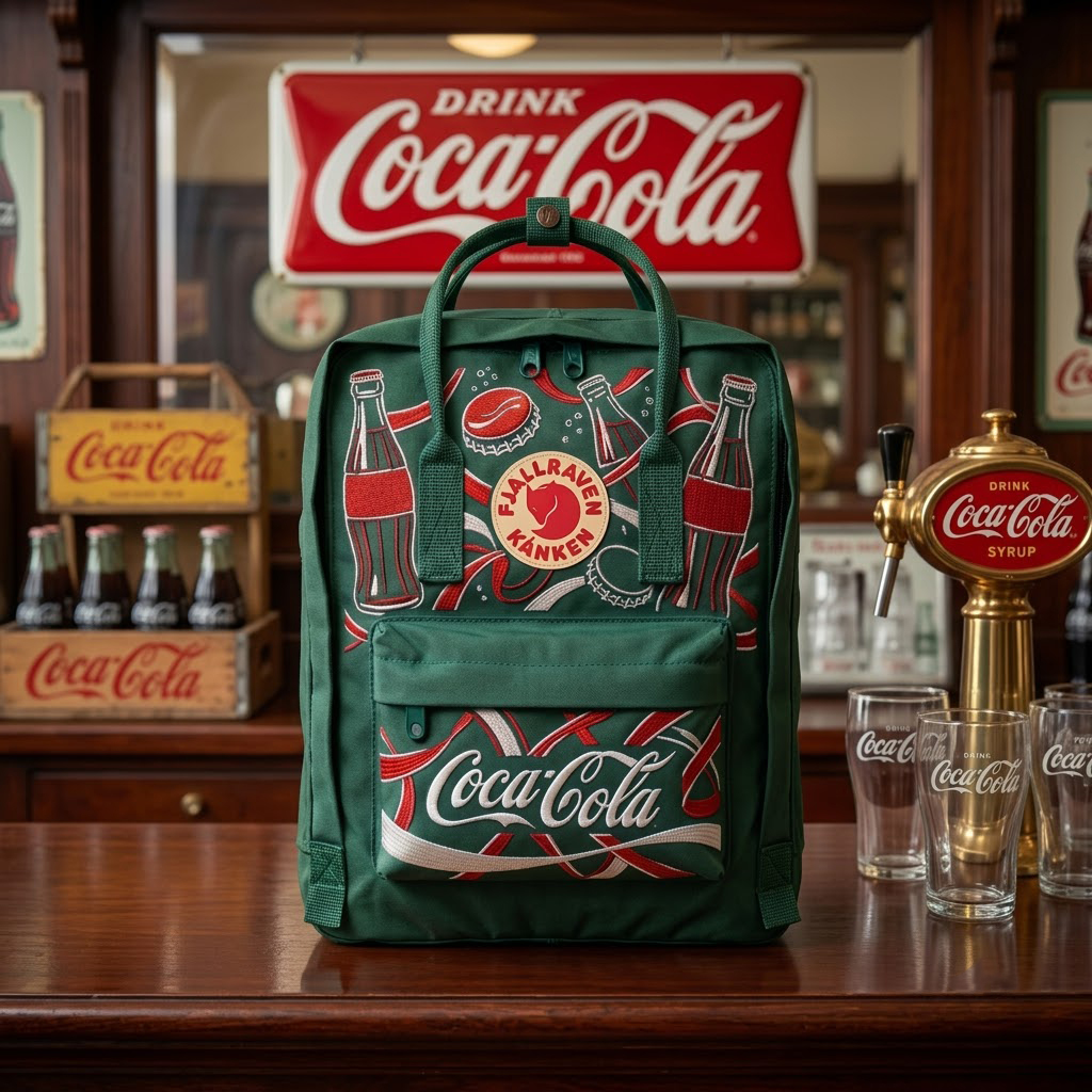 Coca-cola Fjallraven Kanken Hand-Embroidered Backpack - Image 3