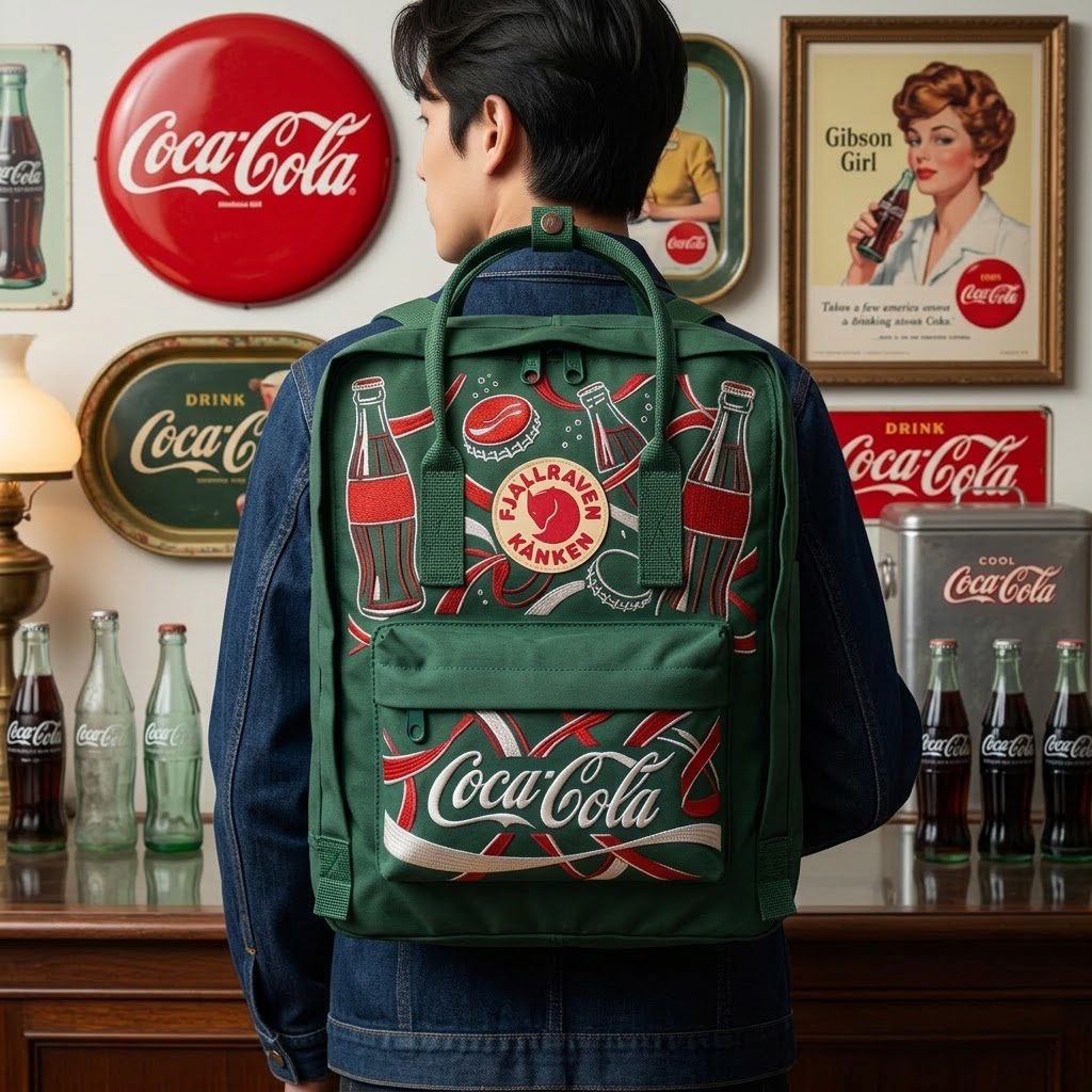 Coca-cola Fjallraven Kanken Hand-Embroidered Backpack - Image 5