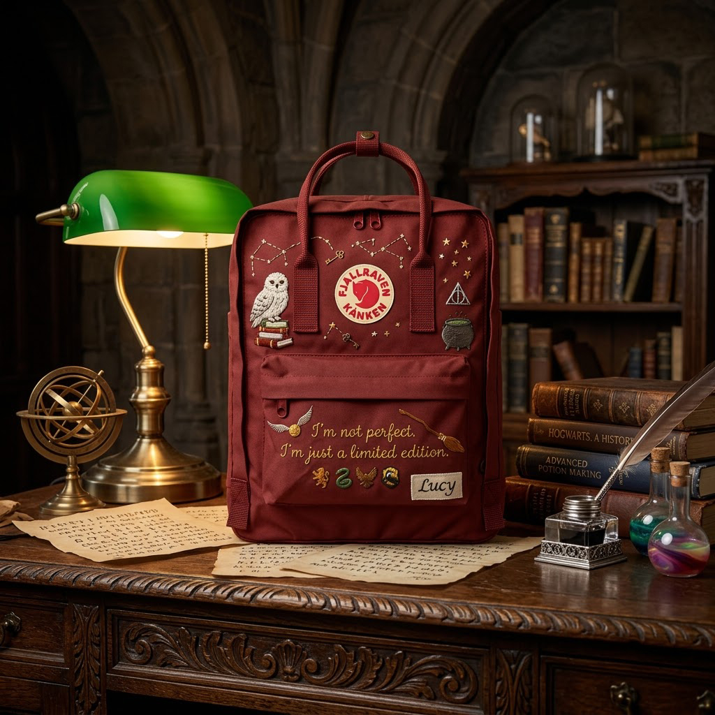 Harry Potter Fjallraven Kanken Hand-Embroidered Backpack - Image 5