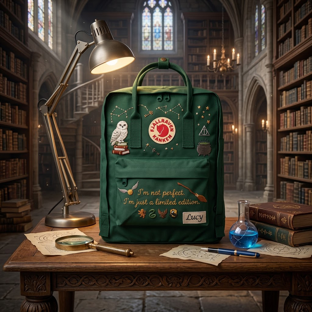 Harry Potter Fjallraven Kanken Hand-Embroidered Backpack - Image 3