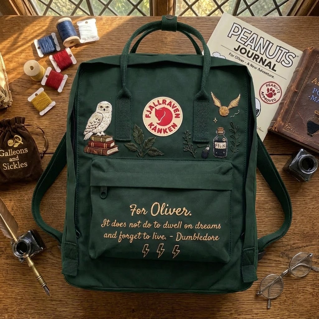 Harry Potter Fjallraven Kanken Hand-Embroidered Backpack - Image 5
