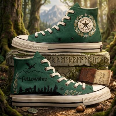 The Lord Of The Rings Hand-Embroidered Converse Chuck Taylor 1970s - All Star Classic