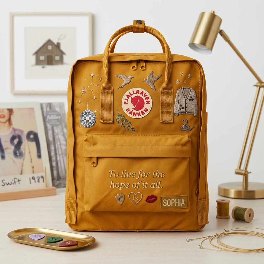 Taylor Swift Fjallraven Kanken Hand-Embroidered Backpack - Image 4