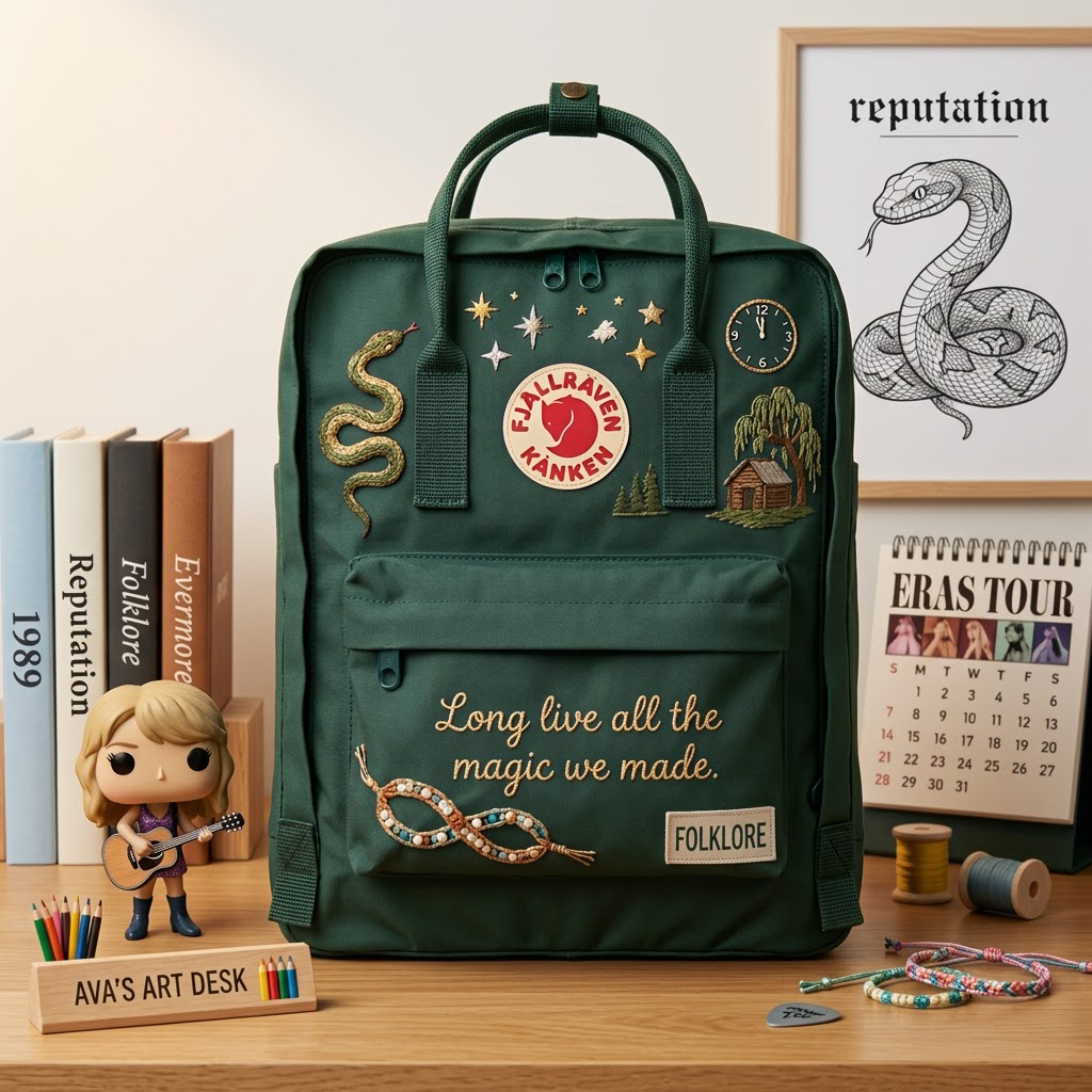 Taylor Swift Fjallraven Kanken Hand-Embroidered Backpack - Image 5