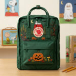 Snoopy - Halloween Fjallraven Kanken Hand-Embroidered Backpack