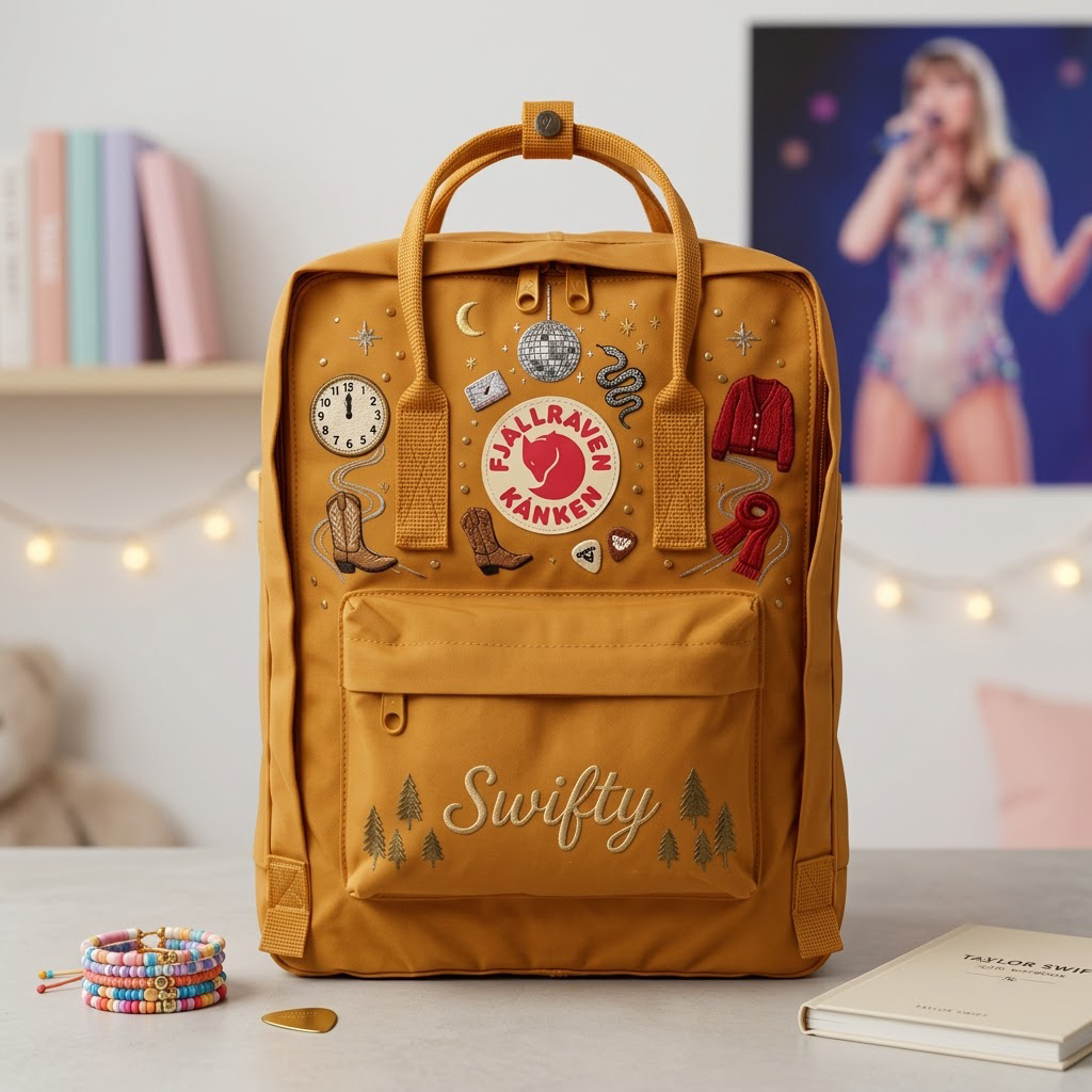 Taylor Swift Fjallraven Kanken Hand-Embroidered Backpack - Image 4