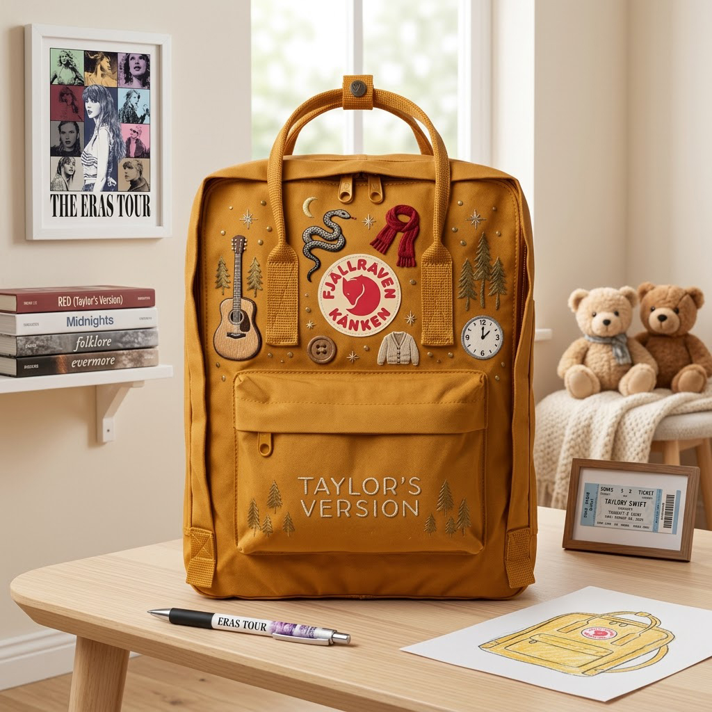 Taylor Swift Fjallraven Kanken Hand-Embroidered Backpack - Image 3