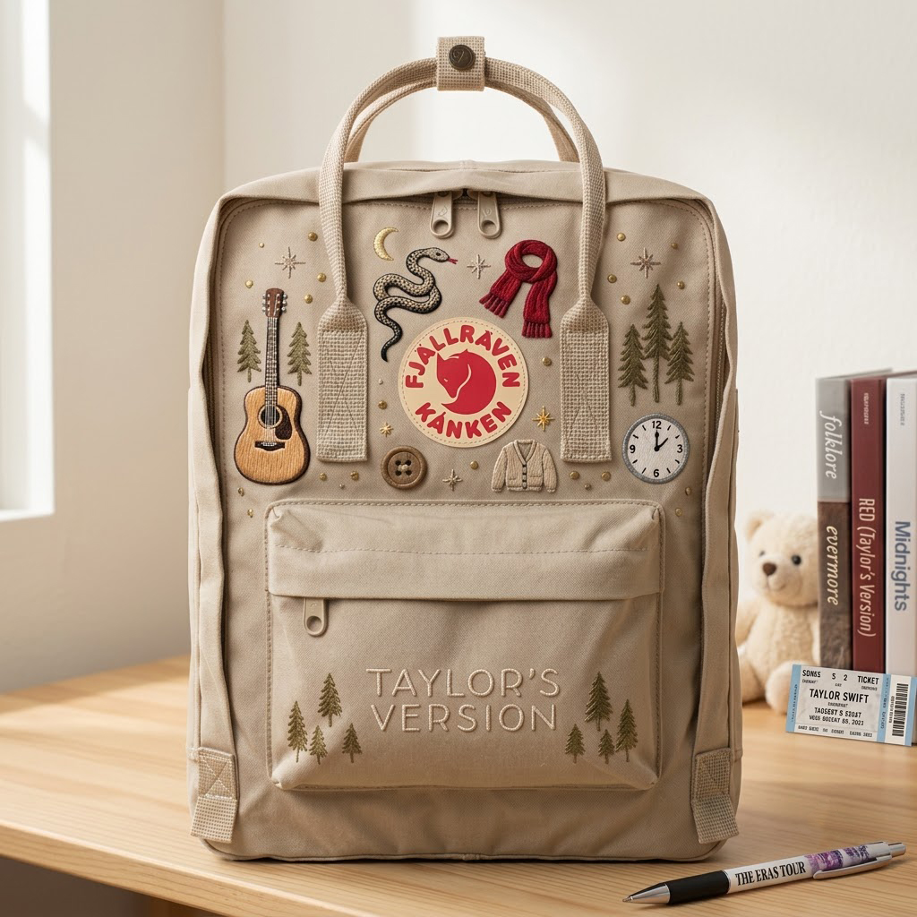Taylor Swift Fjallraven Kanken Hand-Embroidered Backpack - Image 4