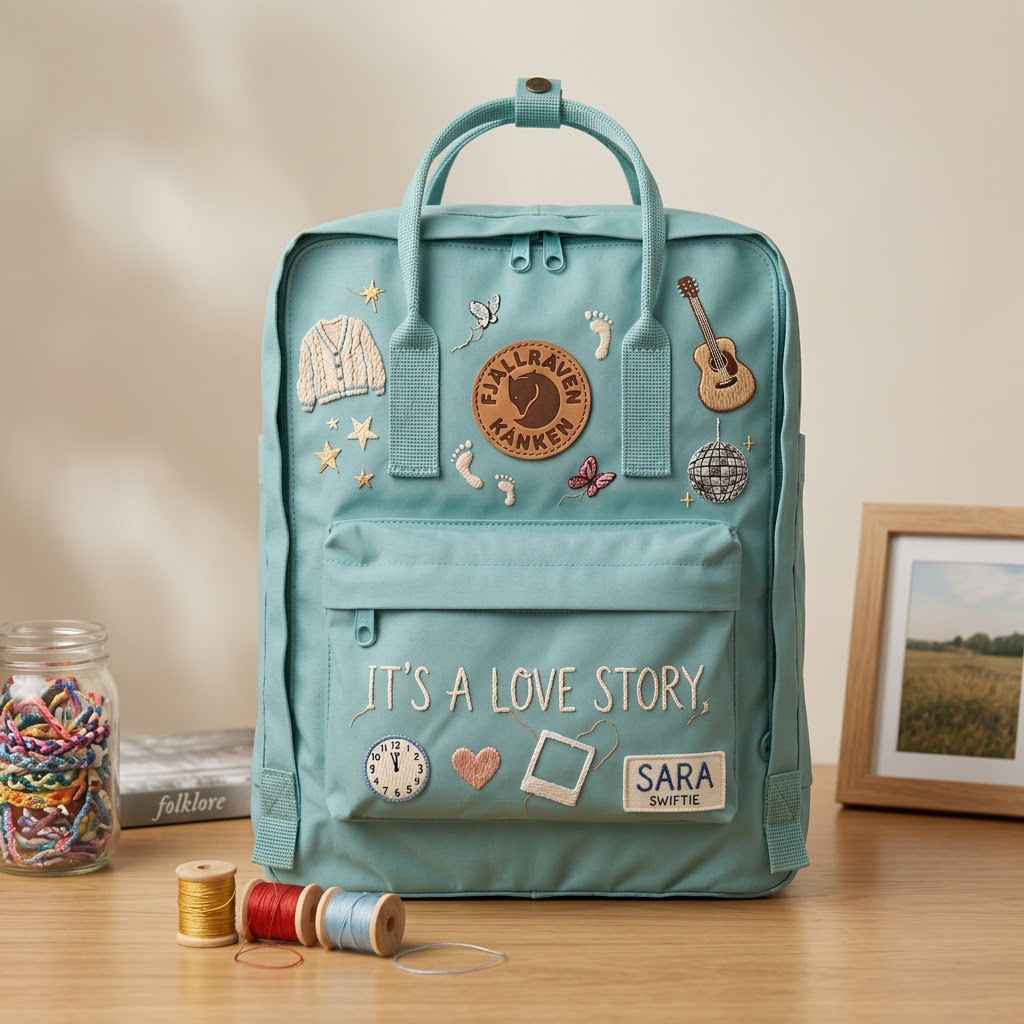 Taylor Swift Fjallraven Kanken Hand-Embroidered Backpack - Image 4