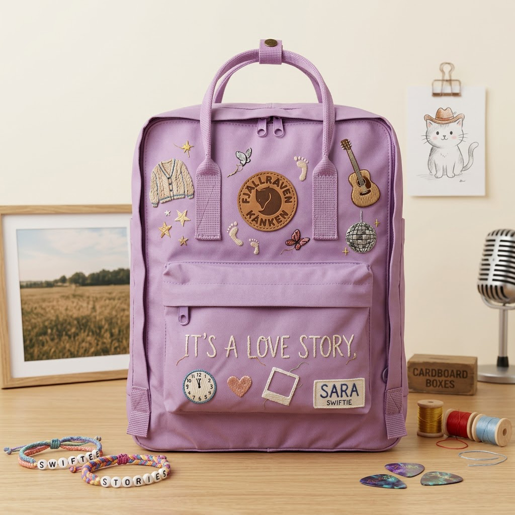 Taylor Swift Fjallraven Kanken Hand-Embroidered Backpack