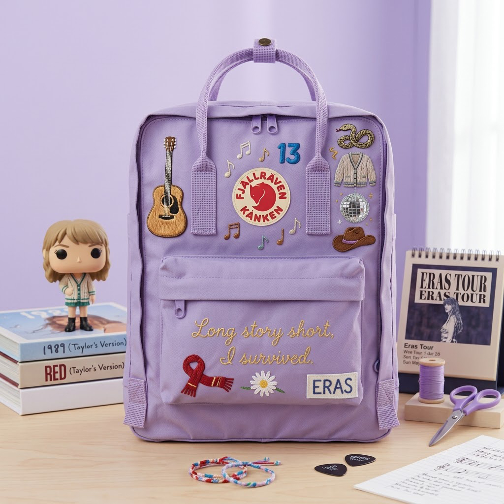 Taylor Swift Fjallraven Kanken Hand-Embroidered Backpack - Image 3