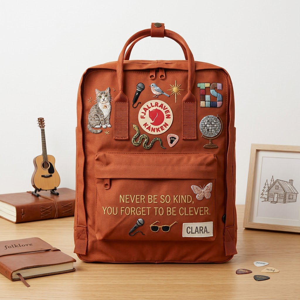 Taylor Swift Fjallraven Kanken Hand-Embroidered Backpack