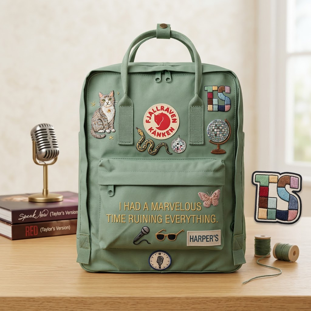 Taylor Swift Fjallraven Kanken Hand-Embroidered Backpack - Image 7