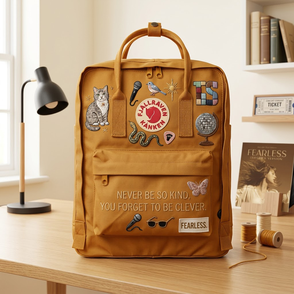 Taylor Swift Fjallraven Kanken Hand-Embroidered Backpack - Image 6