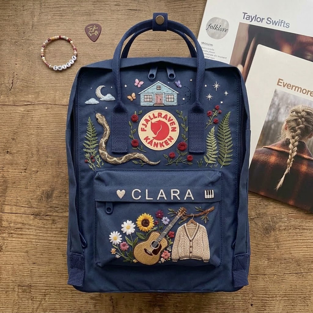 Taylor Swift Fjallraven Kanken Hand-Embroidered Backpack - Image 6