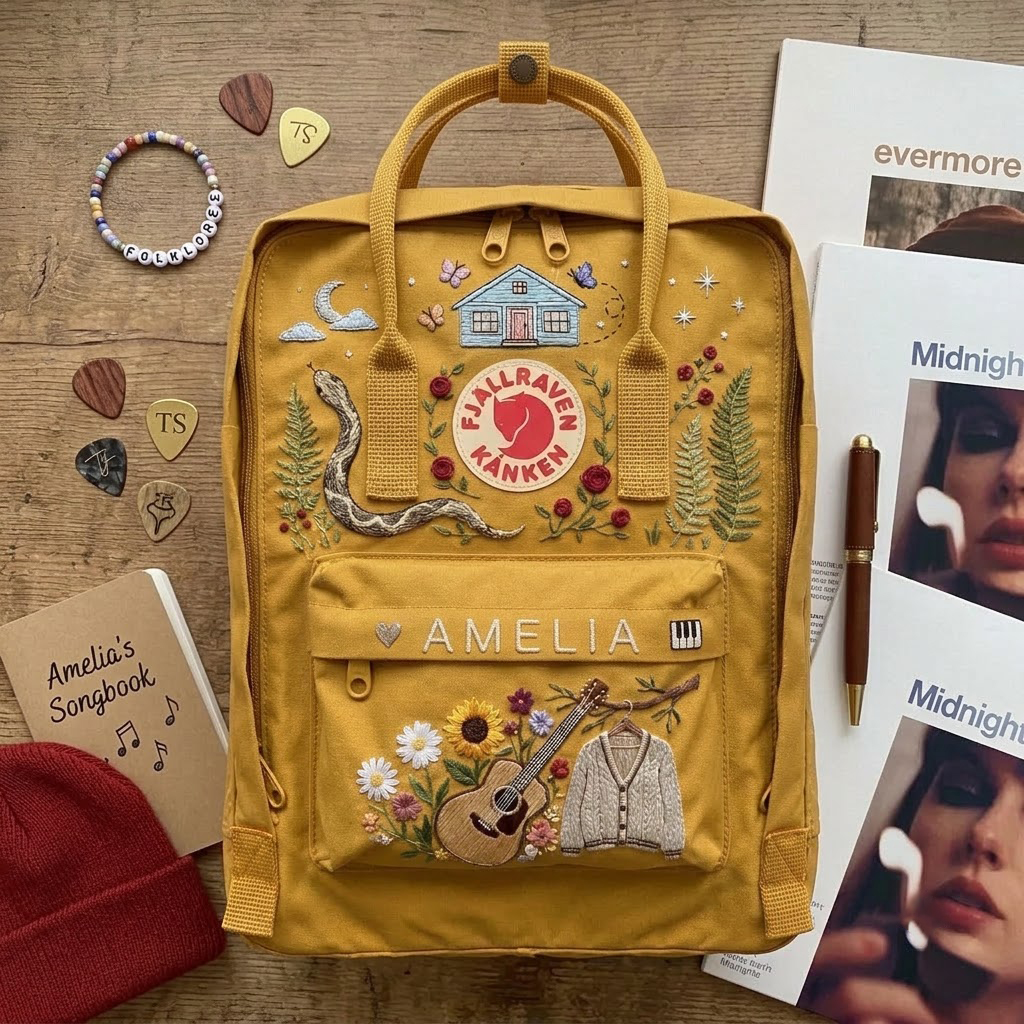 Taylor Swift Fjallraven Kanken Hand-Embroidered Backpack - Image 5