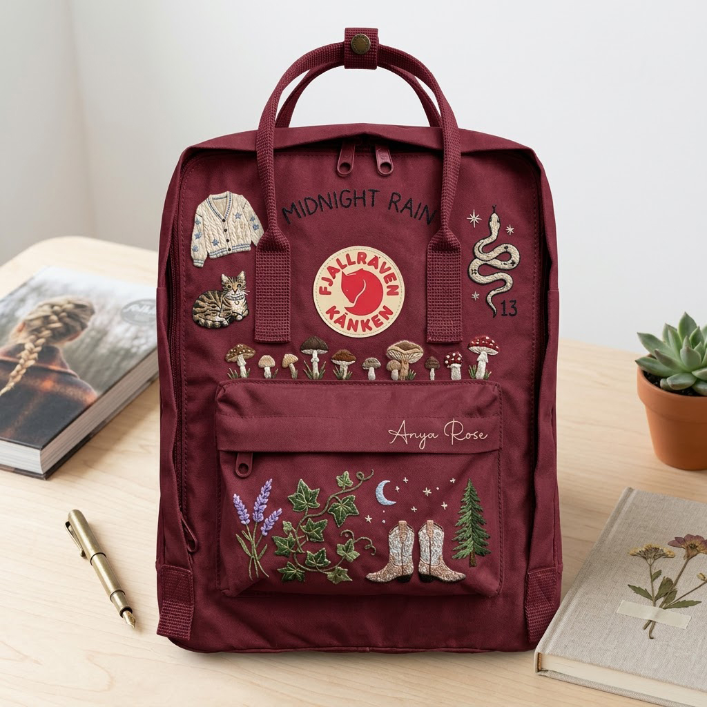 Taylor Swift Fjallraven Kanken Hand-Embroidered Backpack - Image 7